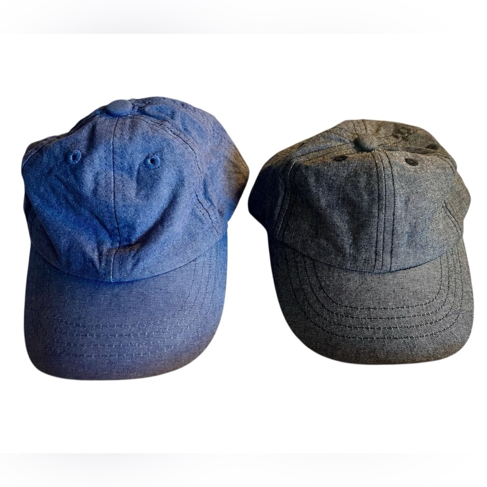 EUC - Toddler Boy Baseball Hat Bundle - Size 48 (12-24 Months), Blue & Charcoal